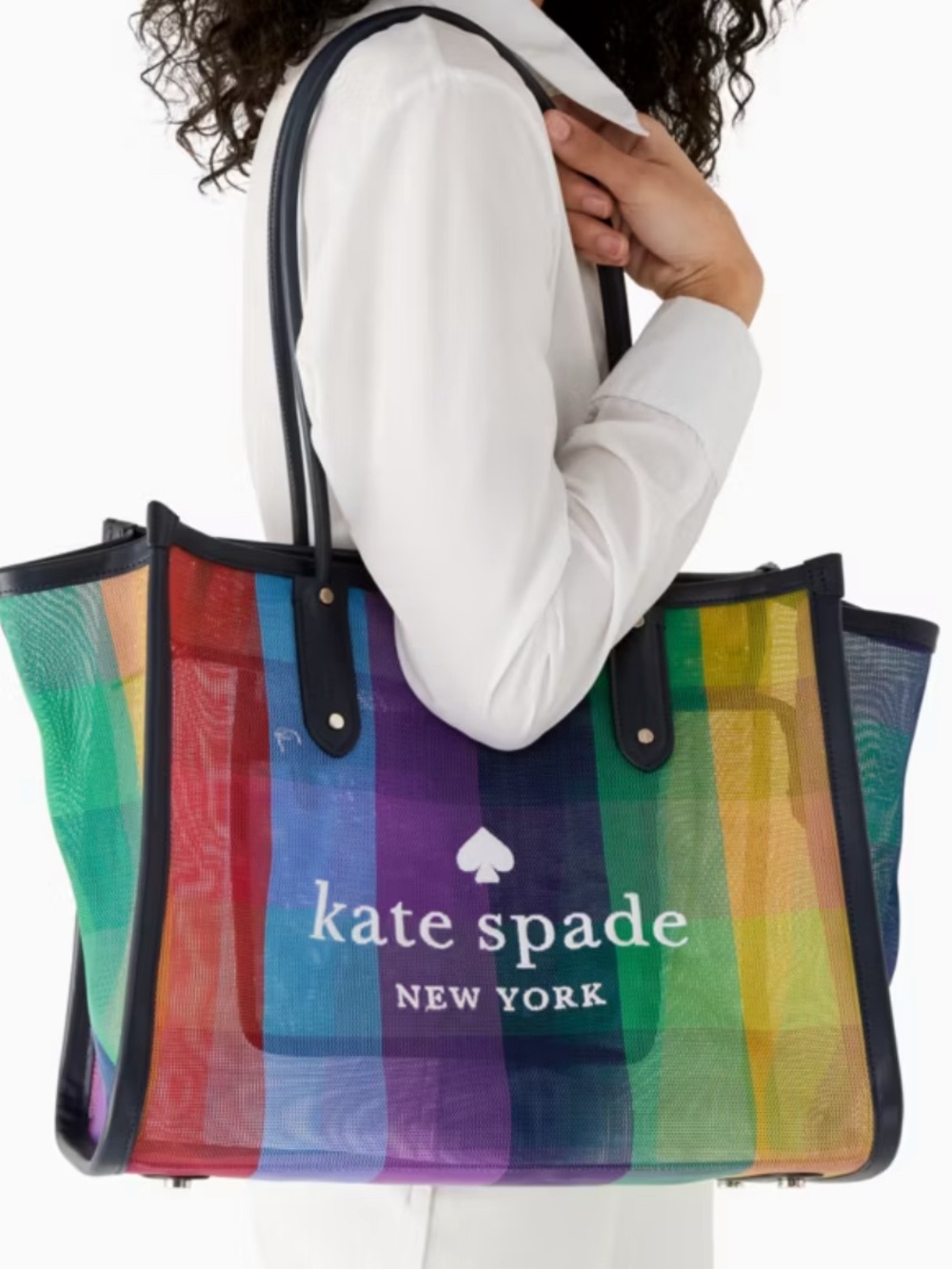 Kate Spade New York Ella Extra Large Rainbow Tote Bag - Picture 8 of 8